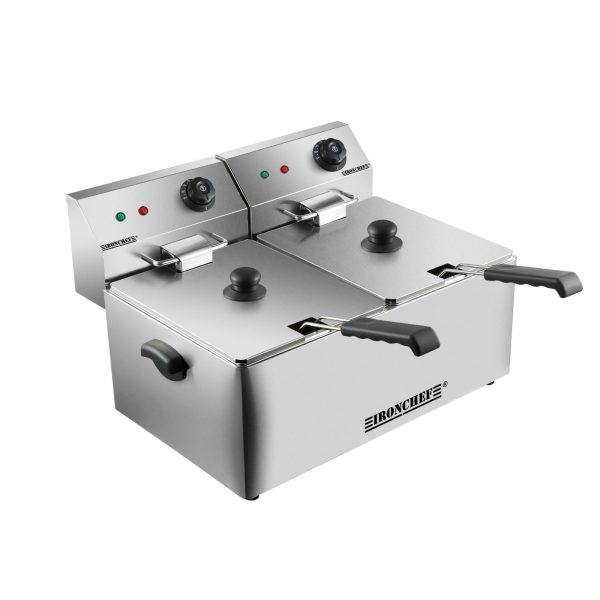 IRONCHEF Frituurpan incl Frituurfilter, ECO LINE 2 x 8 Liter